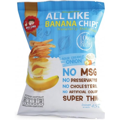 رقائق الموز بنكهة الكريمة الحامضة والبصل من اول لايك