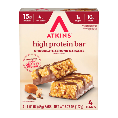 بروتين بار بنكهة شوكولاتة اللوز والكراميل من اتكنز