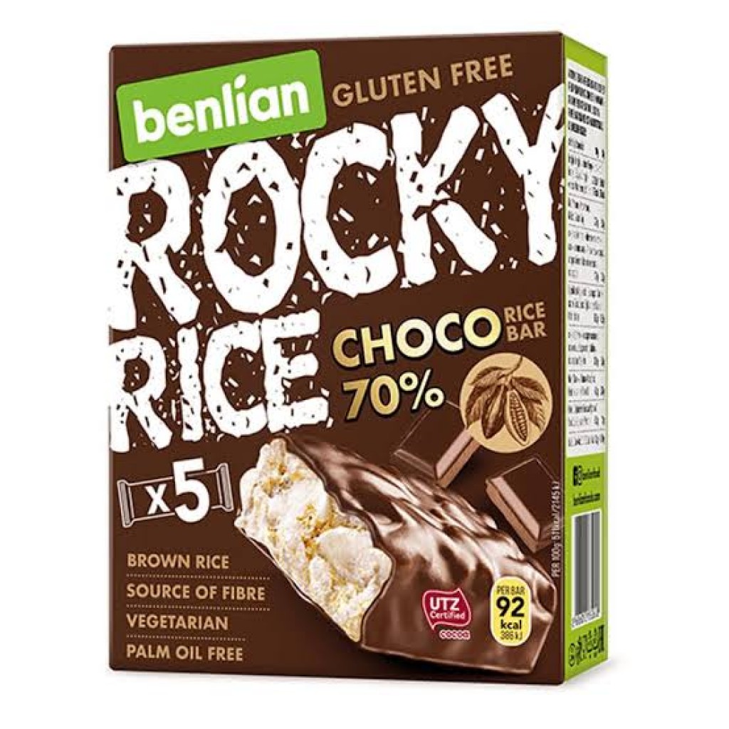 Benlian Rocky Rice Bar Choco Flavor 70% -90G