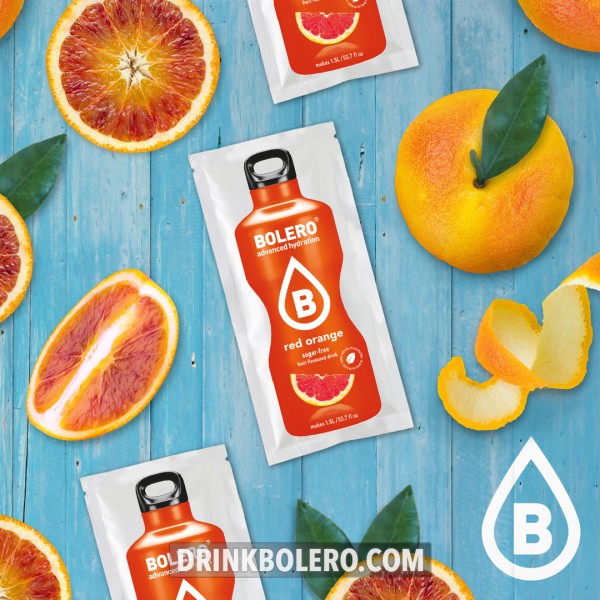 منكهات الماء بوليرو - نكهة البرتقال الأحمر