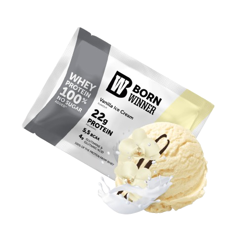 مسحوق واي بروتين بنكهة ايس كريم فانيليا من بورن وينر