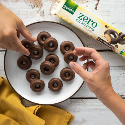 جولن حلقات بسكويت مغطى بشوكولاته الحليب