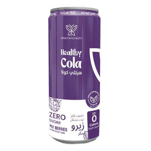 هيلثي كولا مشروب غازي بنكهة التوت من هيلثي اند تيستي