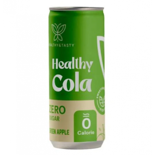 هيلثي كولا مشروب غازي بنكهة التفاح الاخضر خالي من السكر من هيلثي اند تيستي