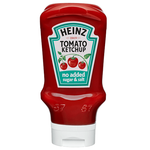 كاتشب الطماطم بدون سكر وملح مضاف من هاينز