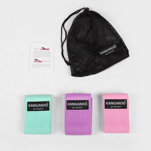 مجموعة رباط قماش المقاومة كانجارو (هيب باند) مجموعة رباط قماش المقاومة كانجارو (هيب باند)