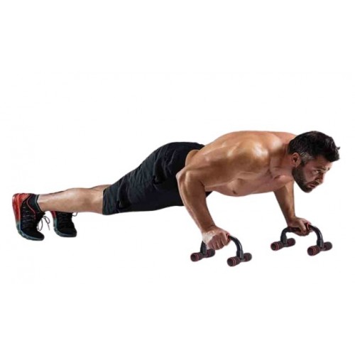 مقبض بوش اب تمرين الضغط واللياقة البدنية بإسفنج أسود وأحمر من كانجارو