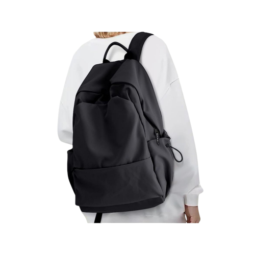 حقيبة ظهر رياضية لون اسود ضد الماء مع كيبل شحن من كانجارو