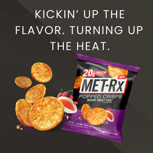 شيبس عالي البروتين نكهة الفلفل الحلو الحار من ميت ريكس