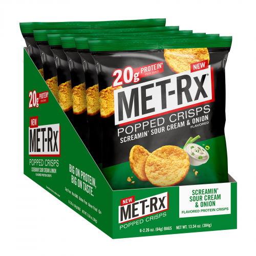 شيبس عالي البروتين نكهة الكريمة الحامضة والبصل من ميت ريكس