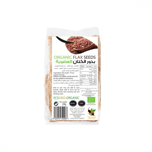 بذور الكتان العضوية منتج الطبيعة