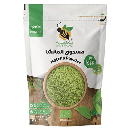 مسحوق الماتشا العضوي منتج الطبيعة