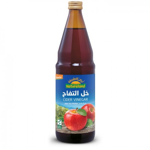 خل التفاح غير مفلتر 750 مل من أرض الطبيعة