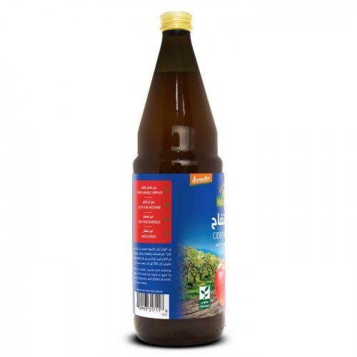 خل التفاح غير مفلتر 750 مل من أرض الطبيعة