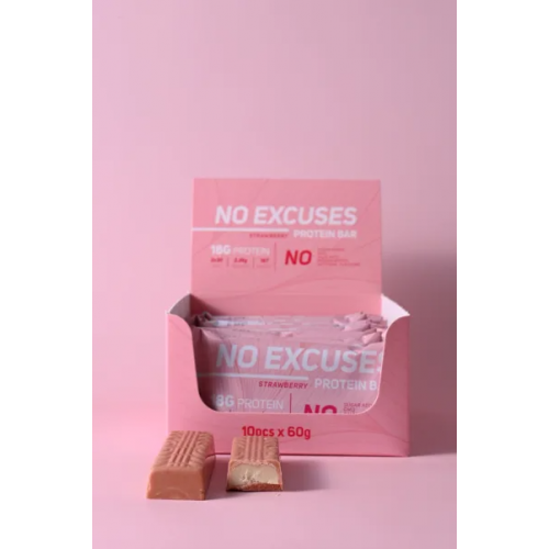 بروتين بار فراولة بالشوكولاتة البيضاء نو إكسكيوز