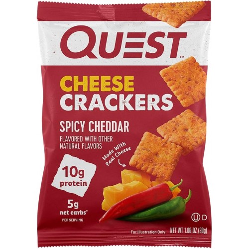 كويست بروتين كراكرز بجبنة الشيدر الحارة