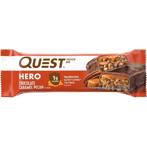 كويست بروتين كرسبي  بار البيكان والشوكولاتة والكراميل