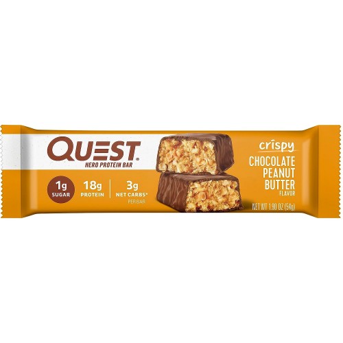 كويست بروتين كرسبي  بار بزبدة الفول السوداني والشوكولاته