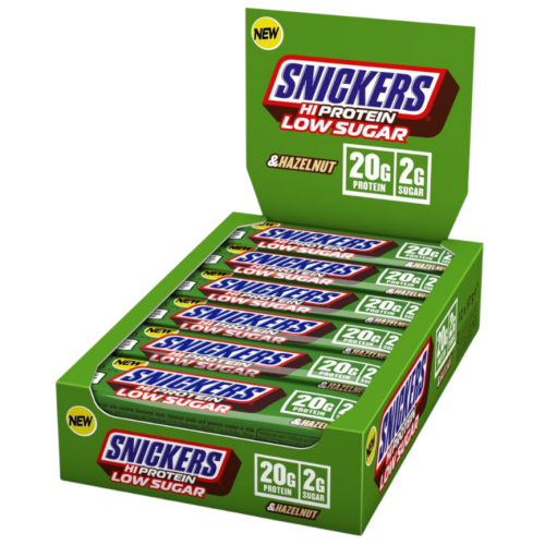 سنيكرز بروتين بار بالبندق قليل السكر سنيكرز بروتين بار بالبندق قليل السكر