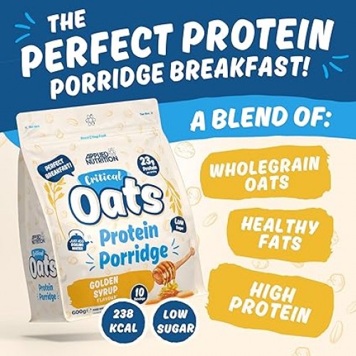 كريتيكال شوفان عالي البروتين بنكهة القولدن سيرب من أبلايد نيوتريشن