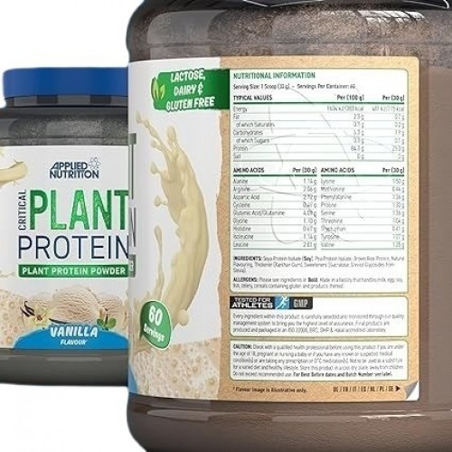 كريتيكال بروتين نباتي بنكهة الفانيليا من أبلايد نيوتريشن