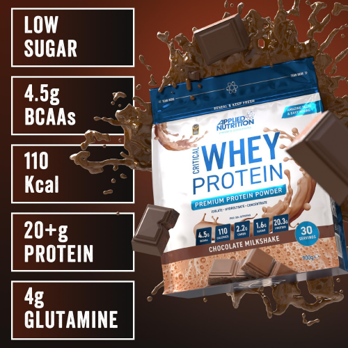 كريتيكال واي بروتين ميلك شيك الشوكولاته 450جم أبلايد نيوتريشن