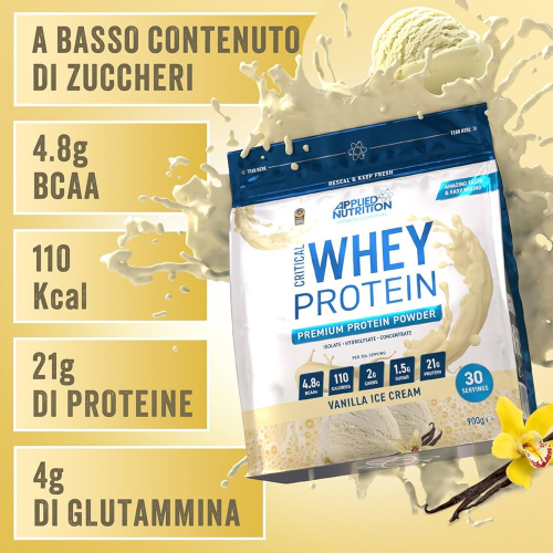 كريتيكال واي بروتين ايس كريم فانيلا 450جم أبلايد نيوتريشن