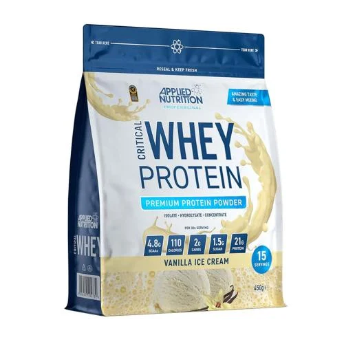 كريتيكال واي بروتين ايس كريم فانيلا 450جم أبلايد نيوتريشن