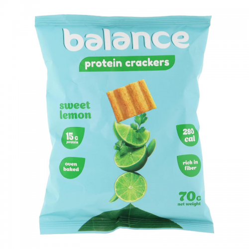 كراكرز بروتين نكهة الليمون الحلو من بالانس كراكرز بروتين نكهة الليمون الحلو من بالانس