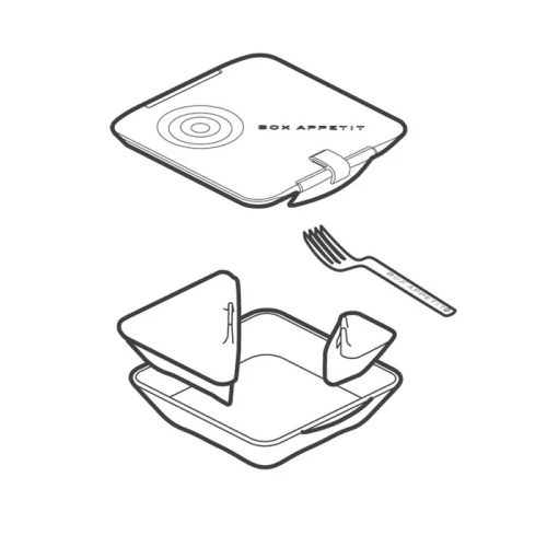 حافظة طعام / حجم صغير بلون ليموني بلاك بلوم