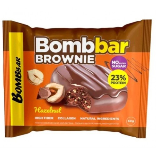 براوني بروتين بنكهة البندق من بومبار