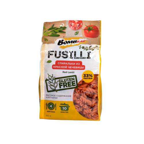 معكرونة فوسيلي من العدس الأحمر من بومبار