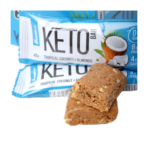 كيتو بروتين بار اللوز وجوز الهند بومبار