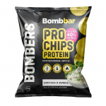 بروتين شيبس نكهة الكريمة الحامضة والأعشات من بومبار