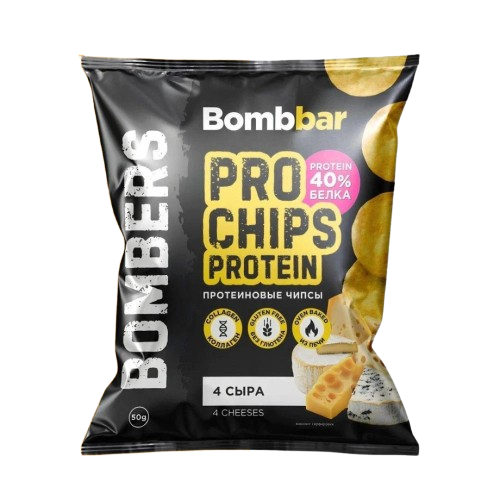 بروتين شيبس نكهة الأجبان الأربعة من بومبار