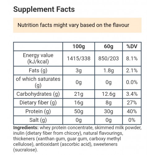 مزيج ايس كريم بروتين بنكهة الفانيليا الكريمي من بومبار
