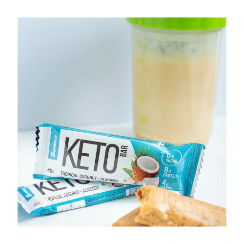 كيتو بروتين بار اللوز وجوز الهند بومبار