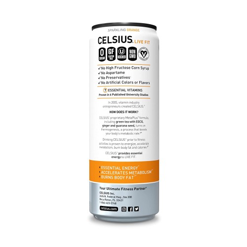 مشروب طاقة بالبرتقال - سلسيوس