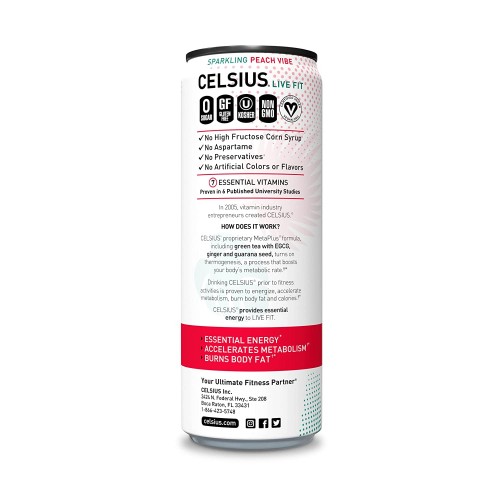 مشروب طاقة بالخوخ - سلسيوس