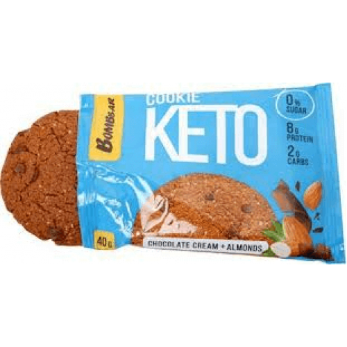 كوكيز كيتو باللوز وكريمة الشوكولاته بومبار