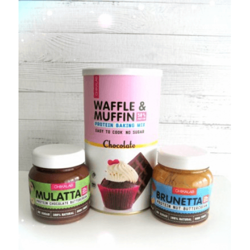 خليط الوافل والمافن بالبروتين نكهة الشوكولاته شيك لاب خليط الوافل والمافن بالبروتين نكهة الشوكولاته شيك لاب
