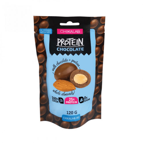 كرات الشوكلاته باللوز عالي البروتين شيك لاب