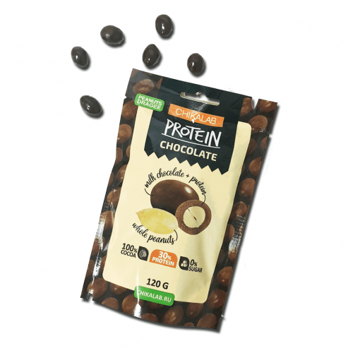 كرات الشوكلاته بالفول السوداني عالي البروتين شيك لاب