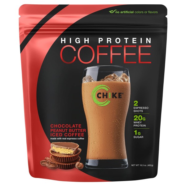 قهوة مثلجة عالية البروتين بالشوكولاته وزبدة الفول السوداني - تشيك