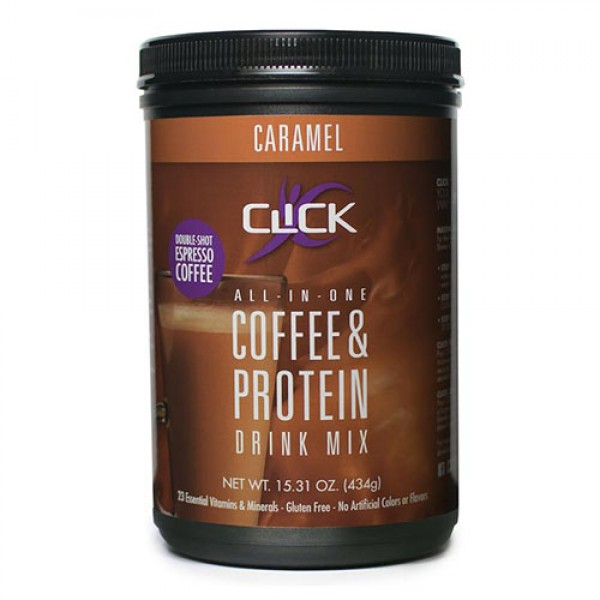 قهوة عالية البروتين بنكهة الكراميل Click