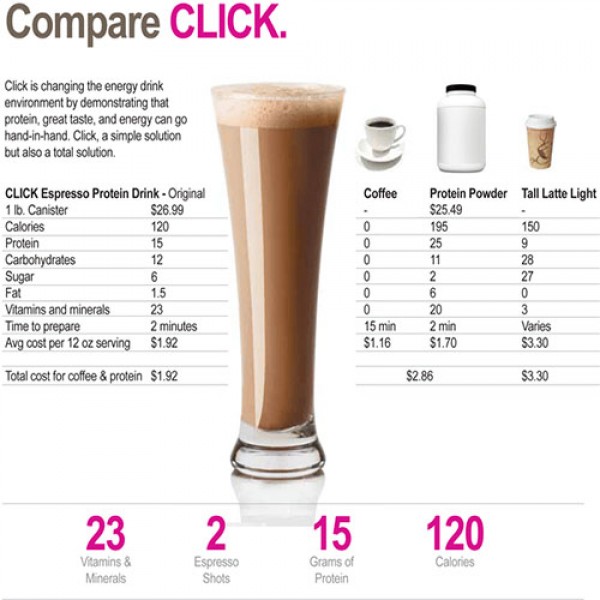 قهوة عالية البروتين بنكهة الكراميل Click