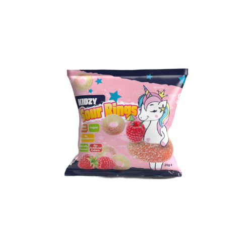 حلوى جلي حلقات بنكهة توت العليق كيدزي