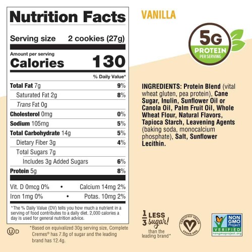 كوكيز بكريمة الفانيلا الكاملة ليني لاري