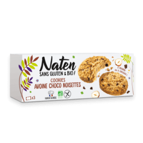 كوكيز شوفان بقطع الشوكلاته والبندق ناتين