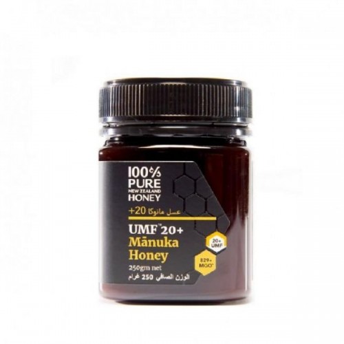 عسل مانوكا 100% بيور نيوزلندا يو ام اف +20 250 جرام